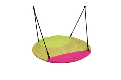 Nest Swing 'WINKOH' with Adjustable Ropes (sensory swing) - Pink/Lime