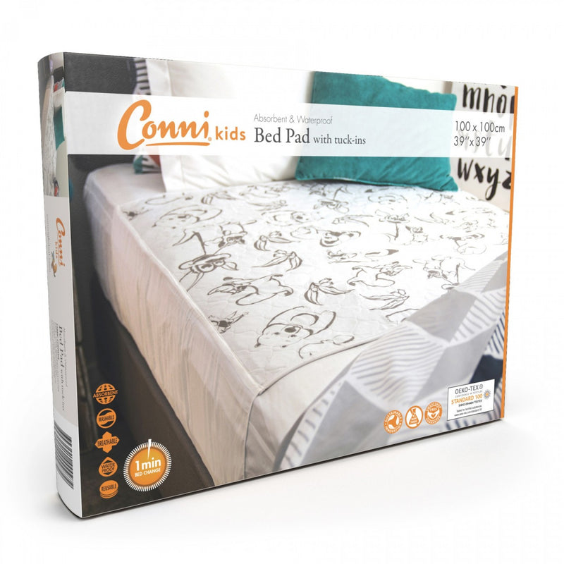 Conni Kids Bed Pad with Tuck-ins - Aussie Animals