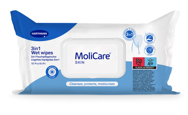 Molicare Skin 3in1 Wet Wipes