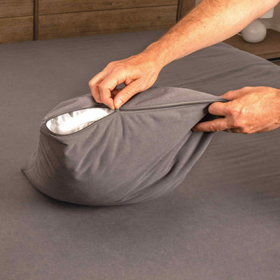 Conni Micro-Plush - Pillow Protector - Charcoal