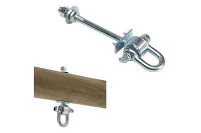 Swinging "D" Shackle Swing Hanger with Spikes Silver