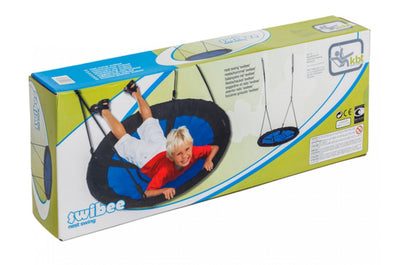 Nest Swing 'SWIBEE' With Adjustable Ropes (sensory swing) - Black/Green