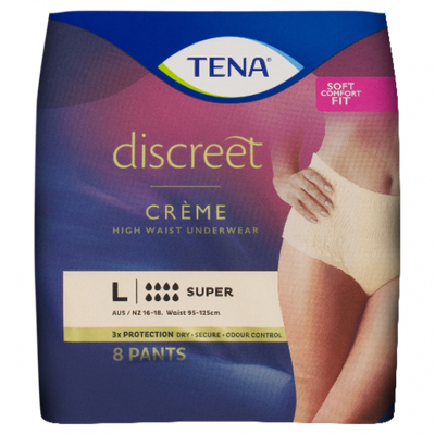 TENA Discreet High Waist Underwear Super Crème