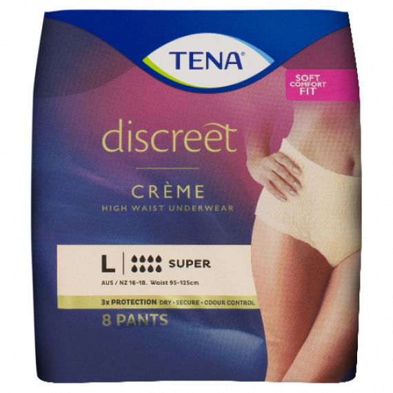 TENA Discreet High Waist Underwear Super Crème