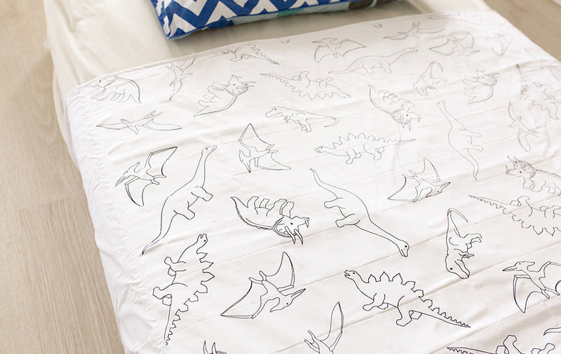 Brolly Sheets Waterproof Dinosaur Bed Pad With Wings