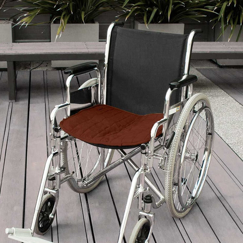 Brown waterproof Pad on wheelchair