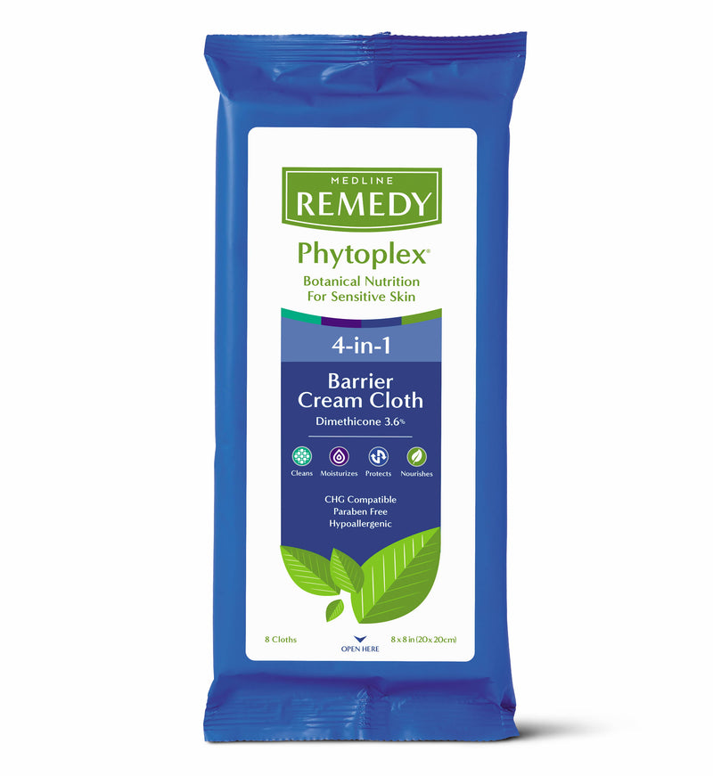 Medline® Remedy Phytoplex Cloths with 3.6% Dimethicone Barrier Cream 8pk